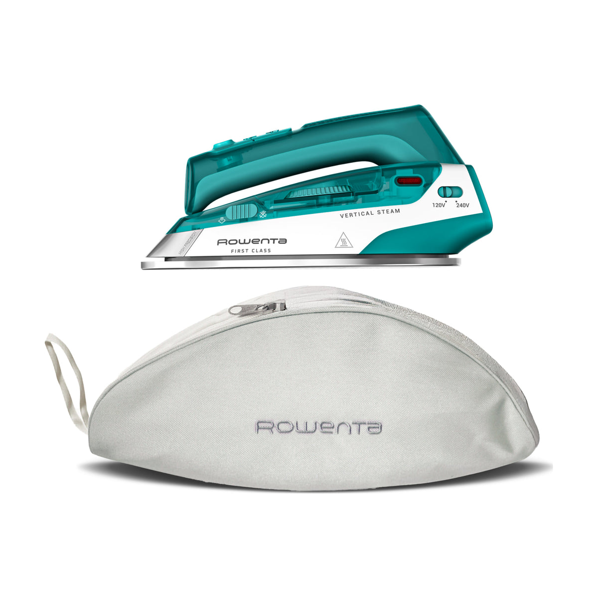 Plancha de viaje Rowenta First Class DA1610E0, doble voltaje y asa plegable