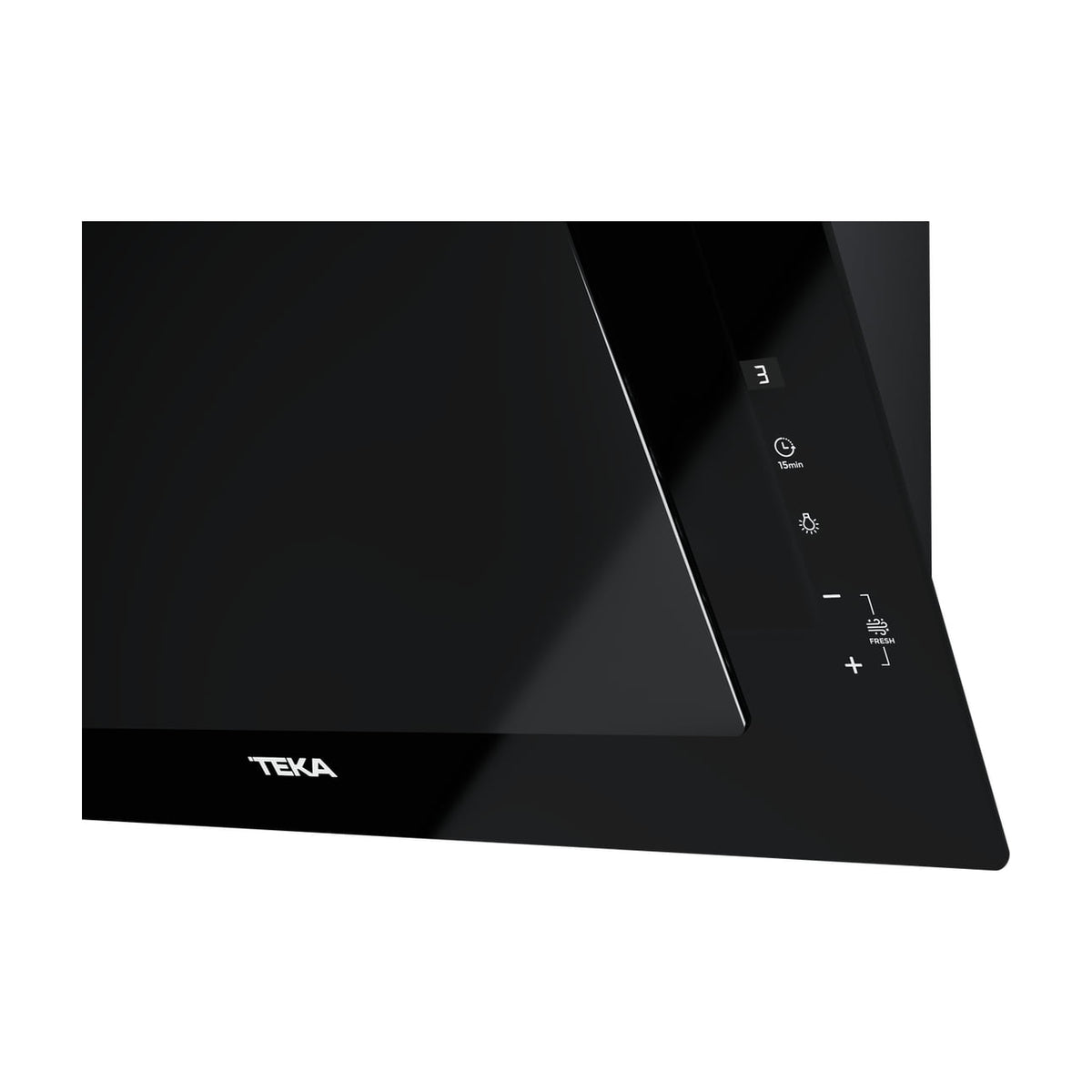 Campana decorativa Teka DVT Pro 68660 TBS BK de 60 cm, cristal negro