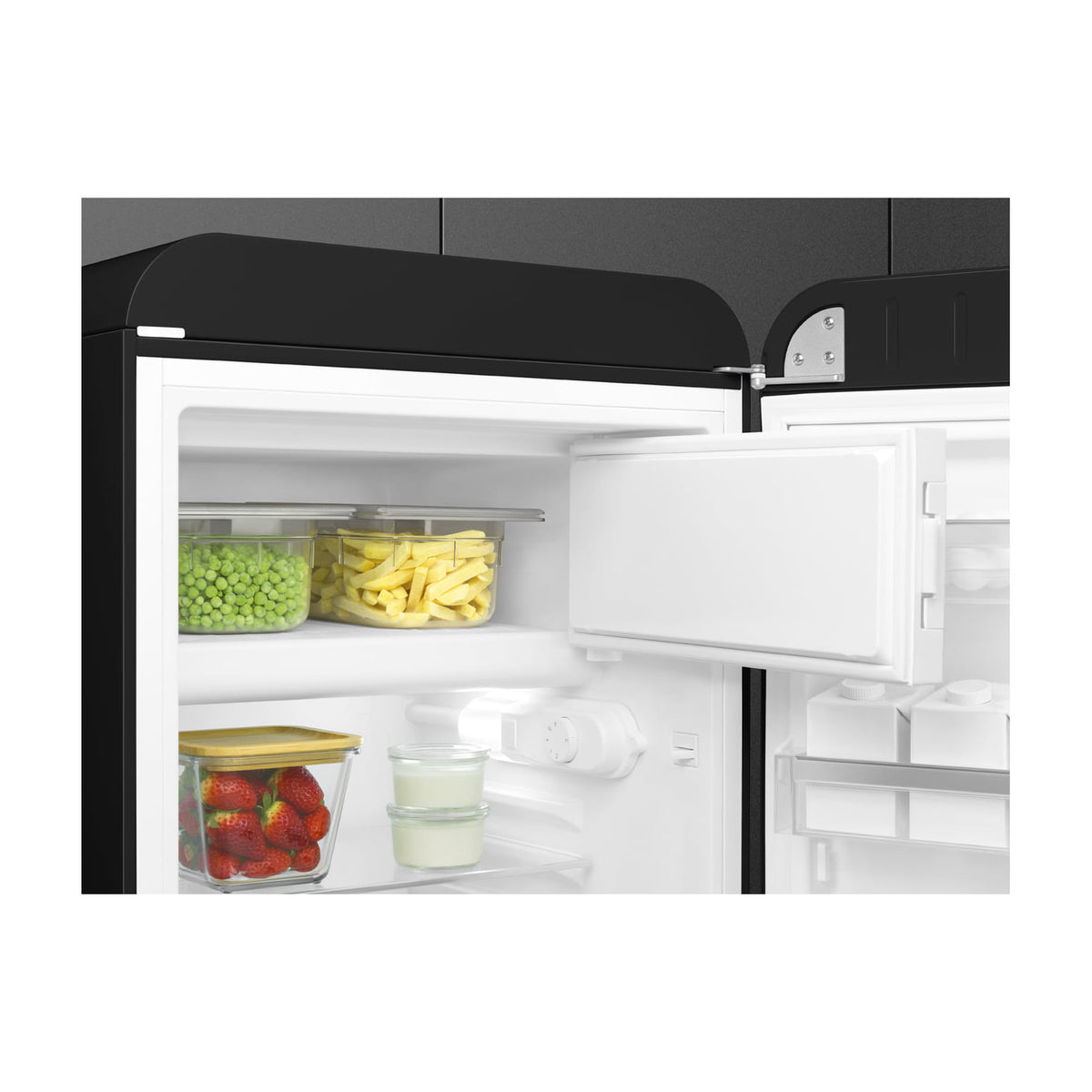 Frigorífico de una puerta Smeg FAB10RBL6 negro, 122 l y clase D