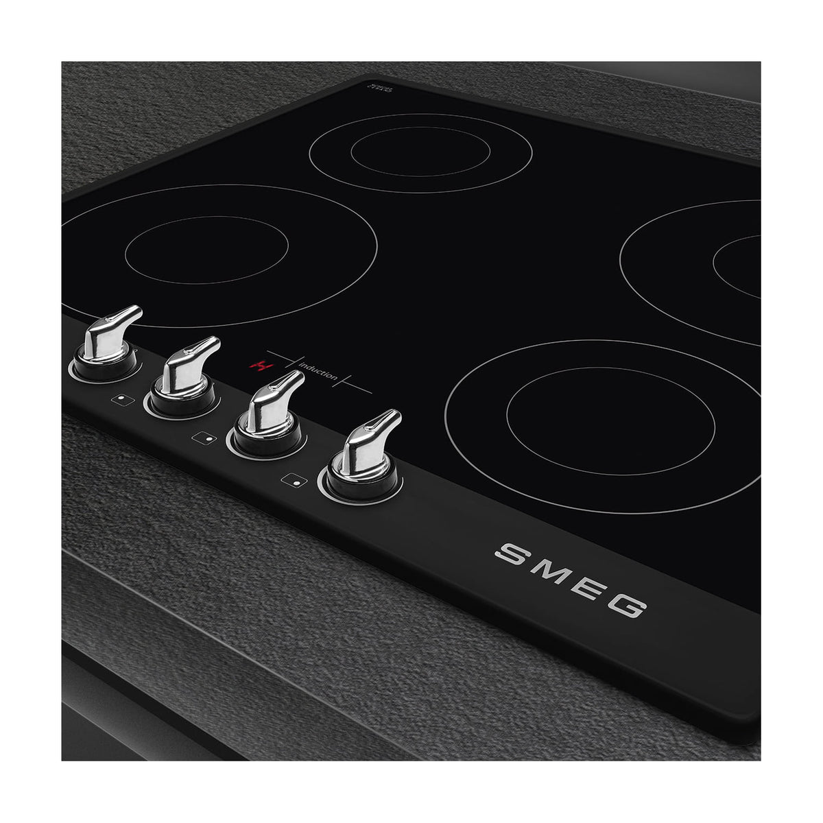 Placa de inducción Smeg SI964NM de 60 cm con 4 zonas y mandos frontales