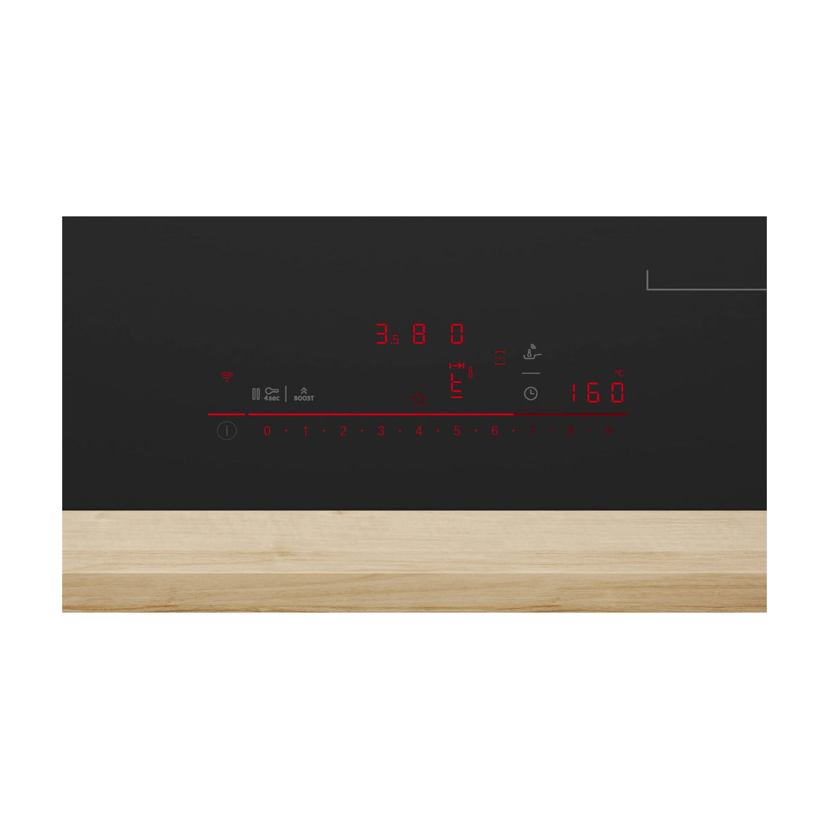 Placa de inducción con extractor Bosch PXJ81AH21E, 80 cm, negro mate