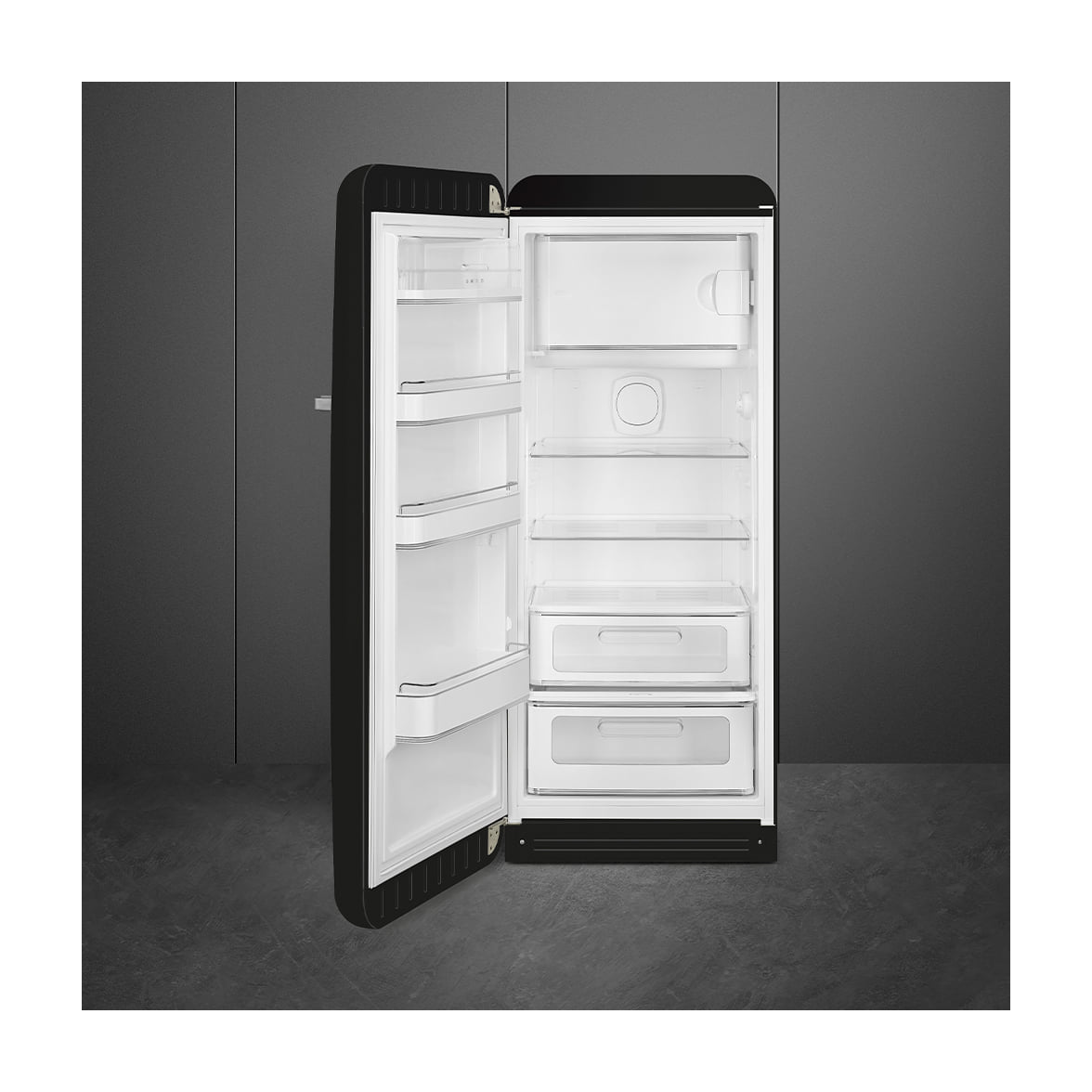 Frigorífico de una puerta Smeg FAB28LBL6 negro, 270 l, clase C