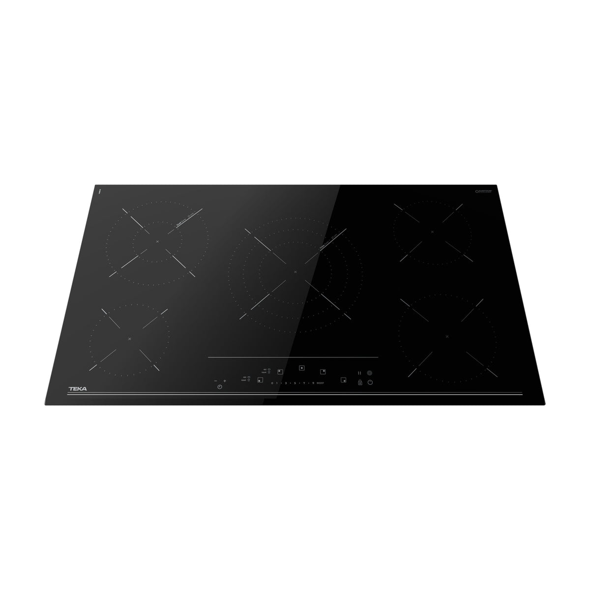 Placa vitrocerámica Teka TZC 95627 FST BK, 5 zonas y 90 cm