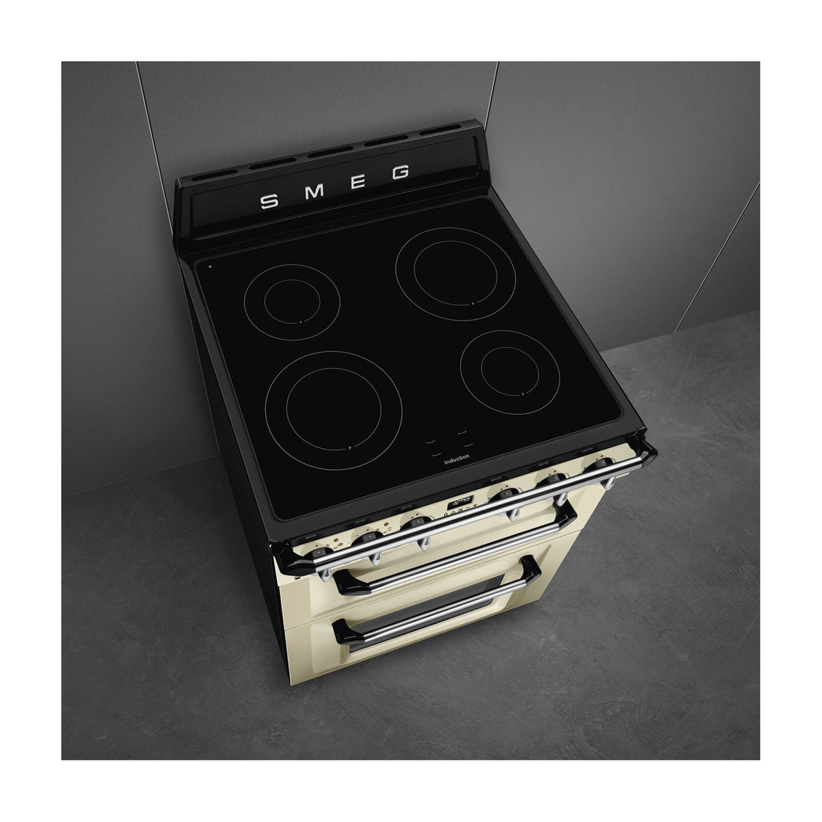 Cocina de inducción Smeg TR62IP2 de 60 cm con dos hornos