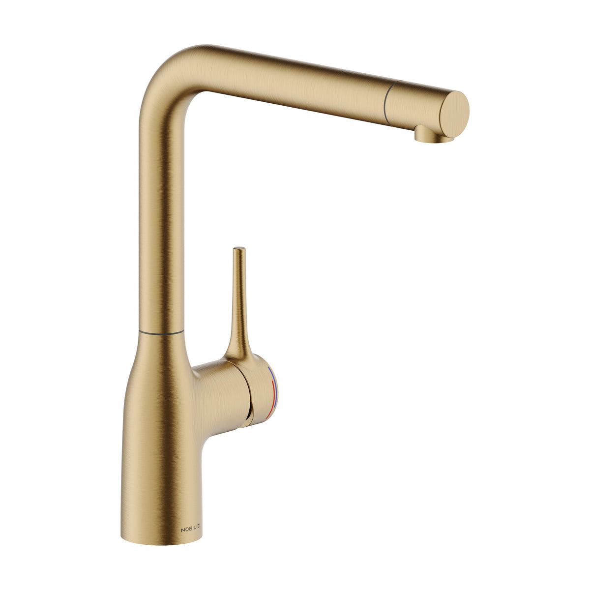 Grifo de cocina Nobili Mania CU128113GTP monomando, ámbar cepillado PVD