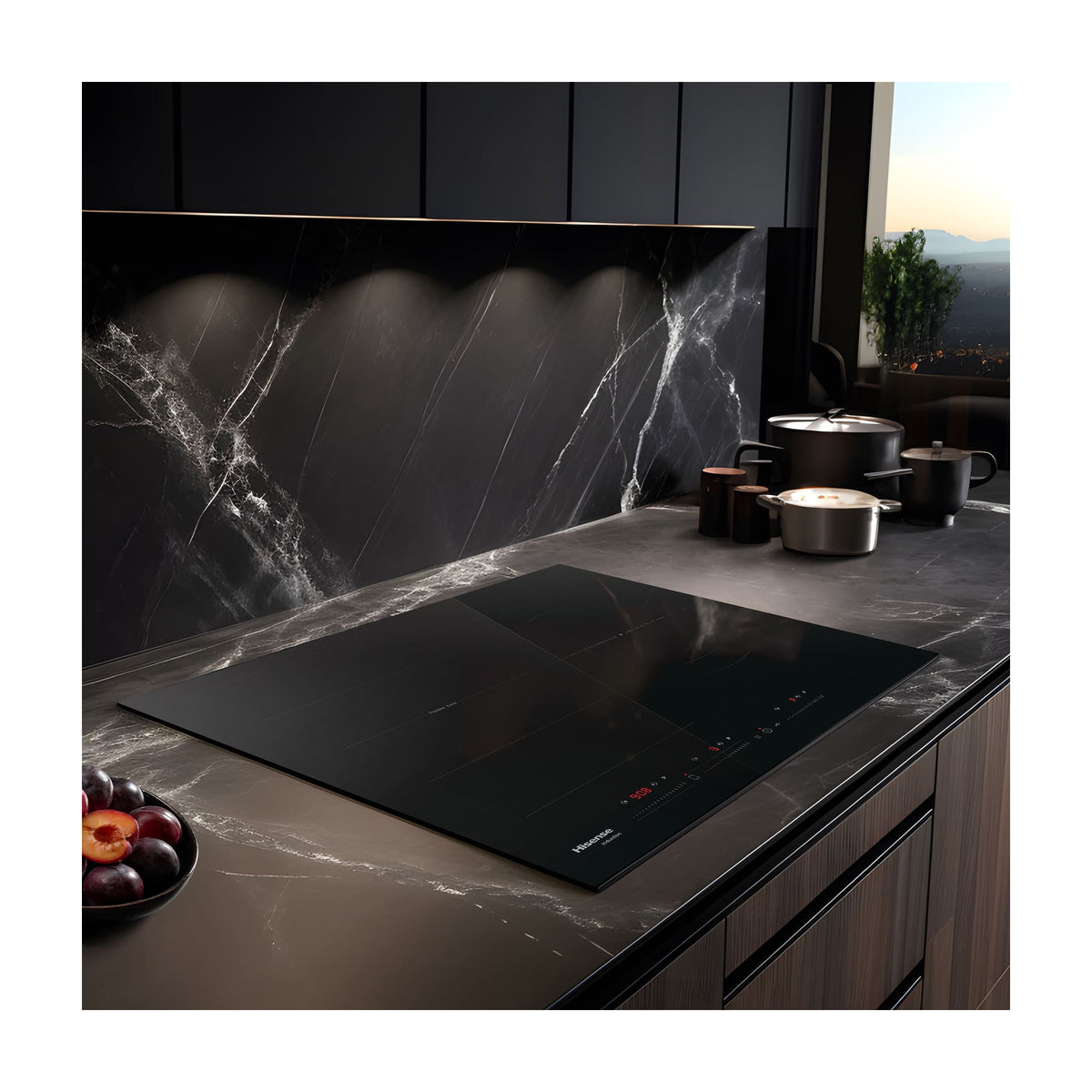 Placa de inducción Hisense HI6352BSCE con zona Flex, 59 cm