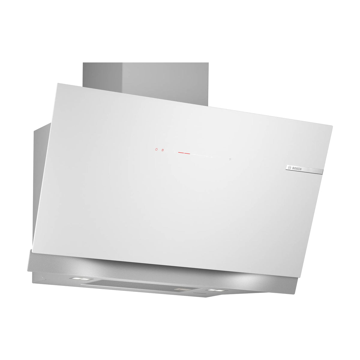Campana decorativa inclinada Bosch DWK91LT20, 90 cm, cristal blanco