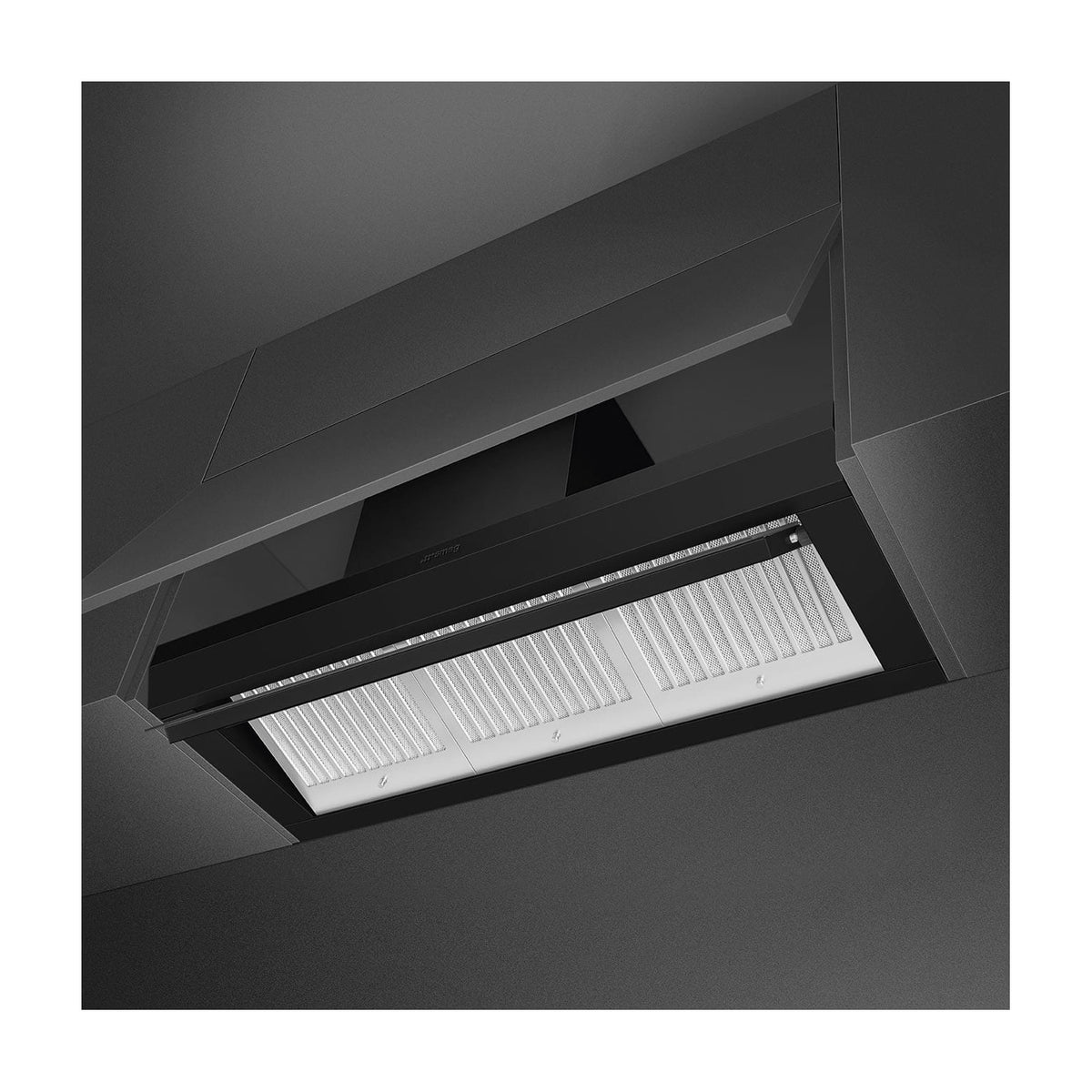 Campana integrable Smeg KSGT94BLV de 90 cm, negro mate y clase A