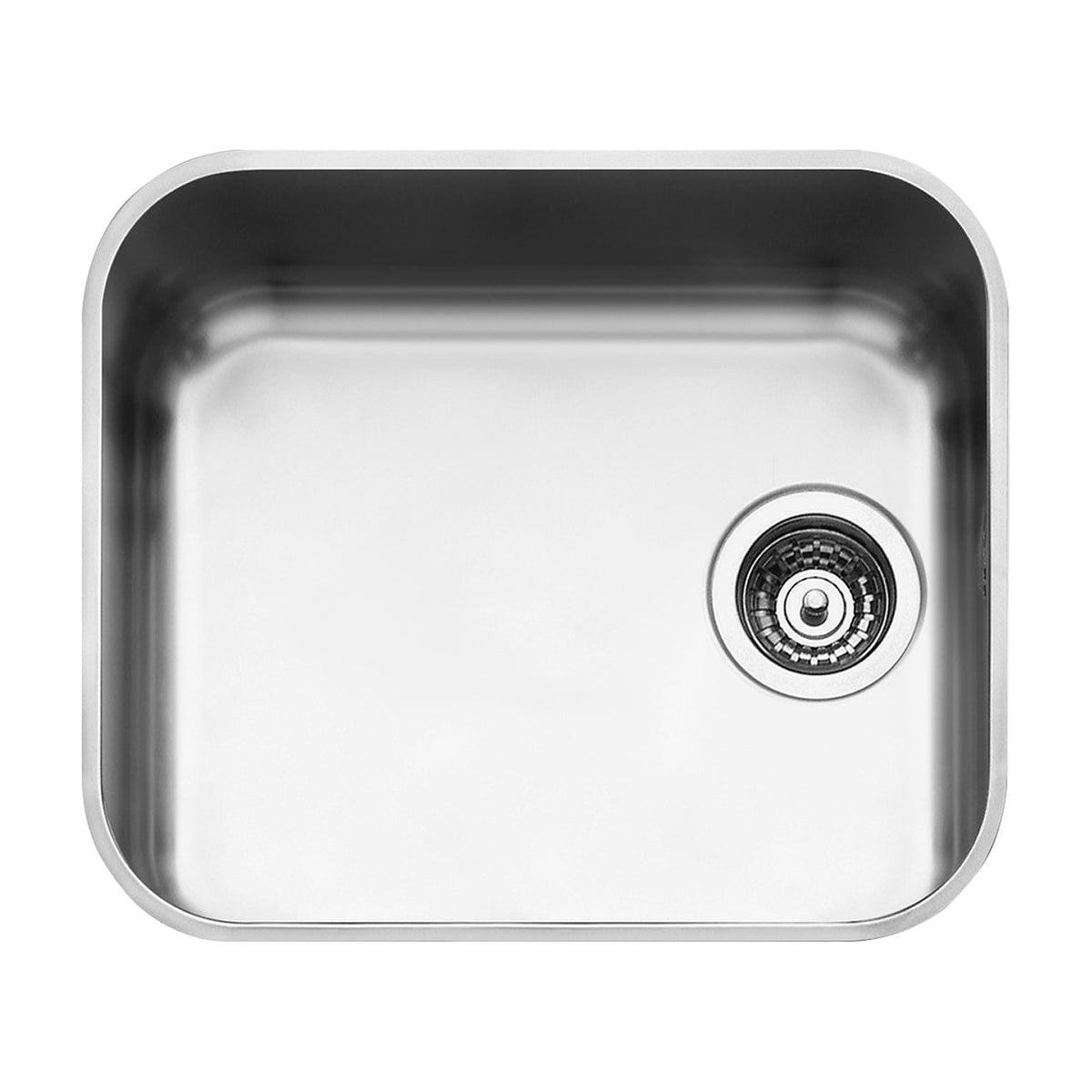 Fregadero Smeg UM45 de acero inoxidable, bajo encimera y una cubeta