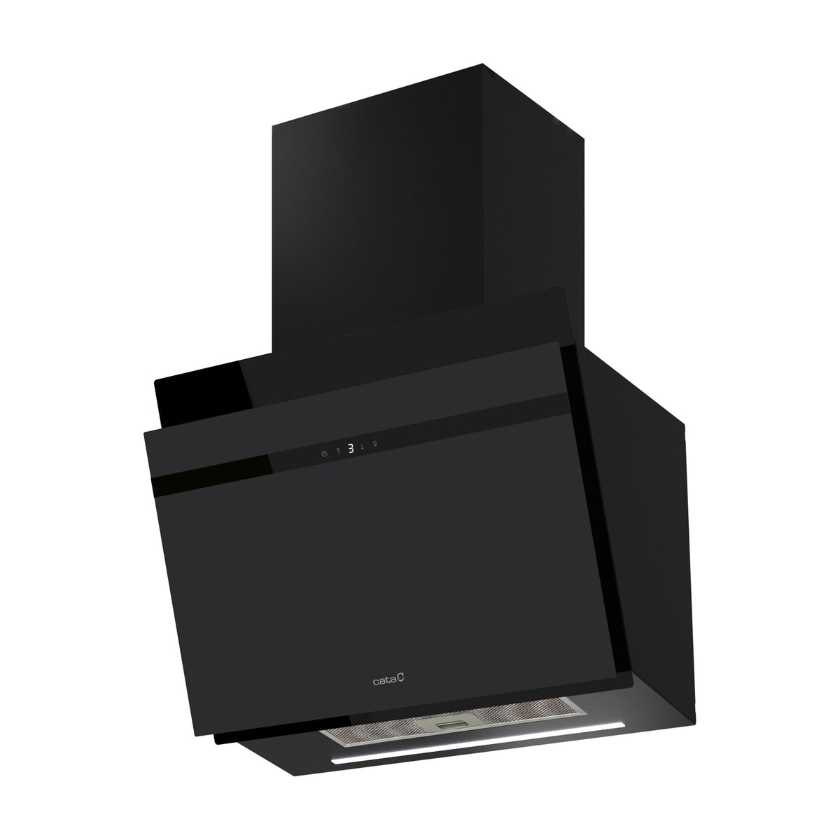 Campana decorativa CATA Thalassa Evo 600 GBK /A, 60 cm, cristal negro