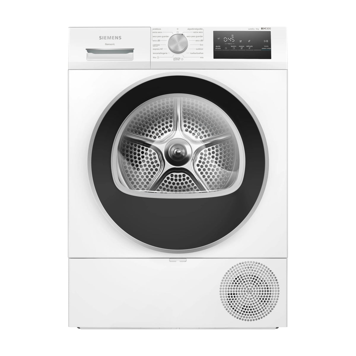 Secadora Siemens WT45HV00ES con bomba de calor, 8 kg y autoDry