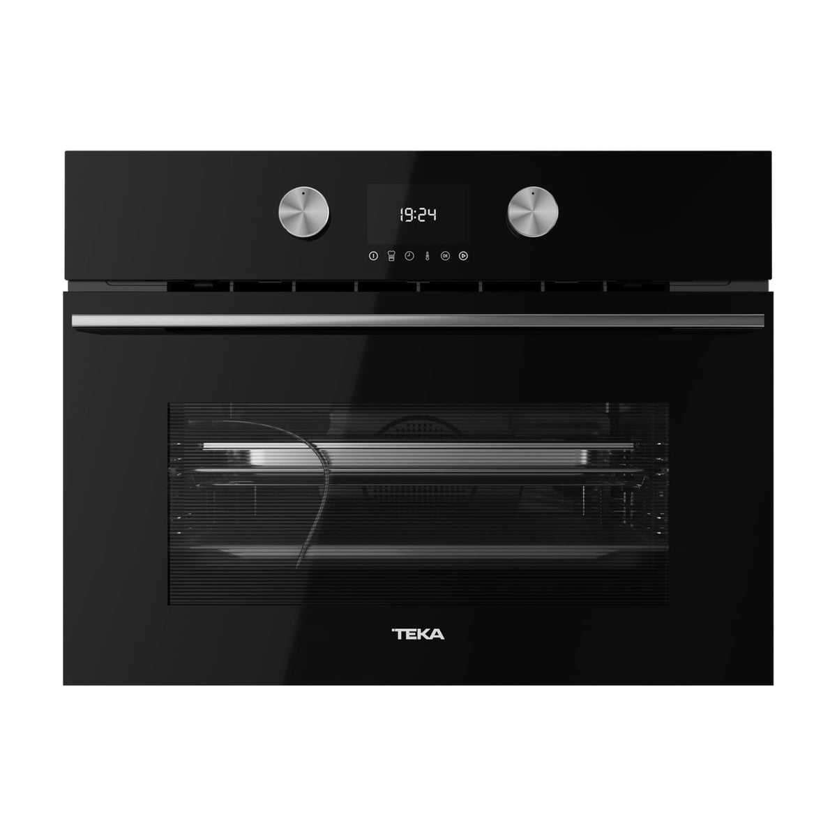 Horno de vapor compacto Teka HLC 8470 SC BK, 44 l, cristal negro