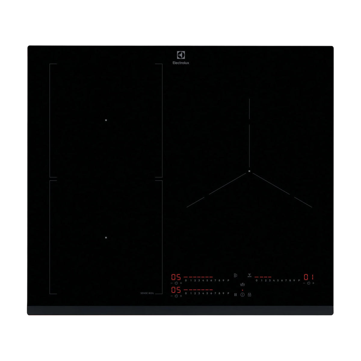 Placa de inducción Electrolux LIS62351 con SenseBoil, 3 zonas y 60 cm