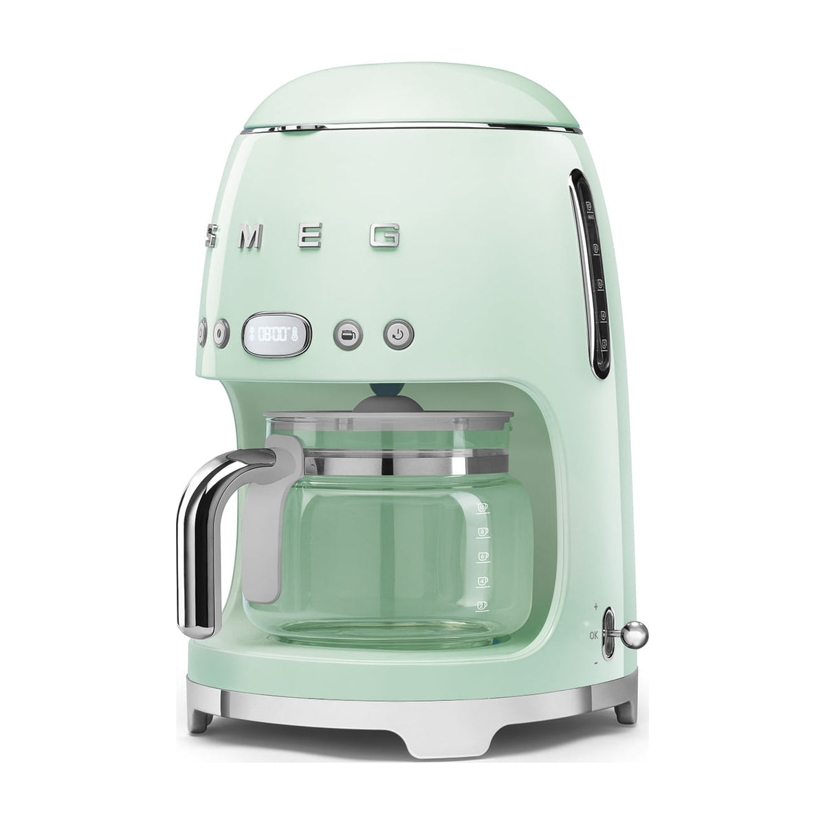 Cafetera de goteo Smeg DCF02PGEU, verde pastel, 10 tazas