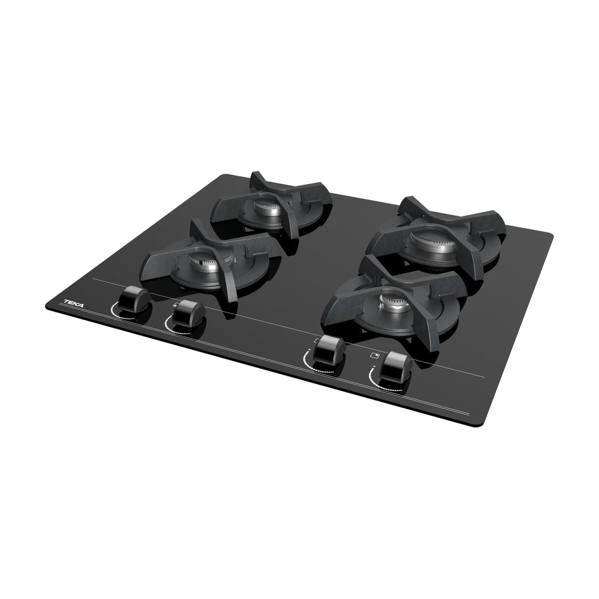 Placa de gas Teka GBC 64000 KBB de 60 cm para butano, 4 fuegos