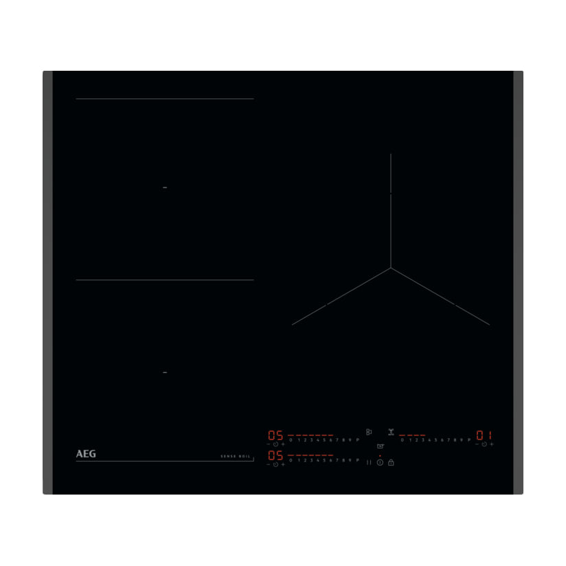 Placa de inducción AEG TI63IQ1BFB de 3 zonas con SenseBoil
