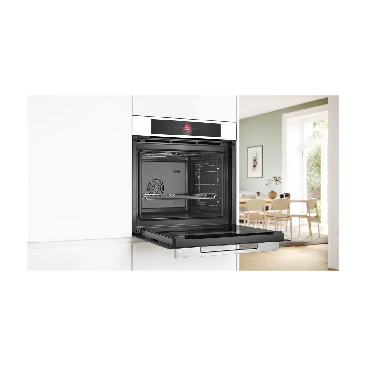 Horno multifunción Bosch HBG7341W1 de 71 l en blanco con Home Connect