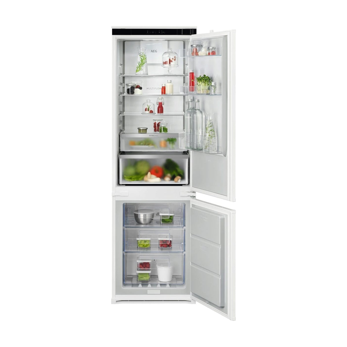 Frigorífico combi integrable AEG TC7CS181ES con TwinTech Total No Frost y 249 l