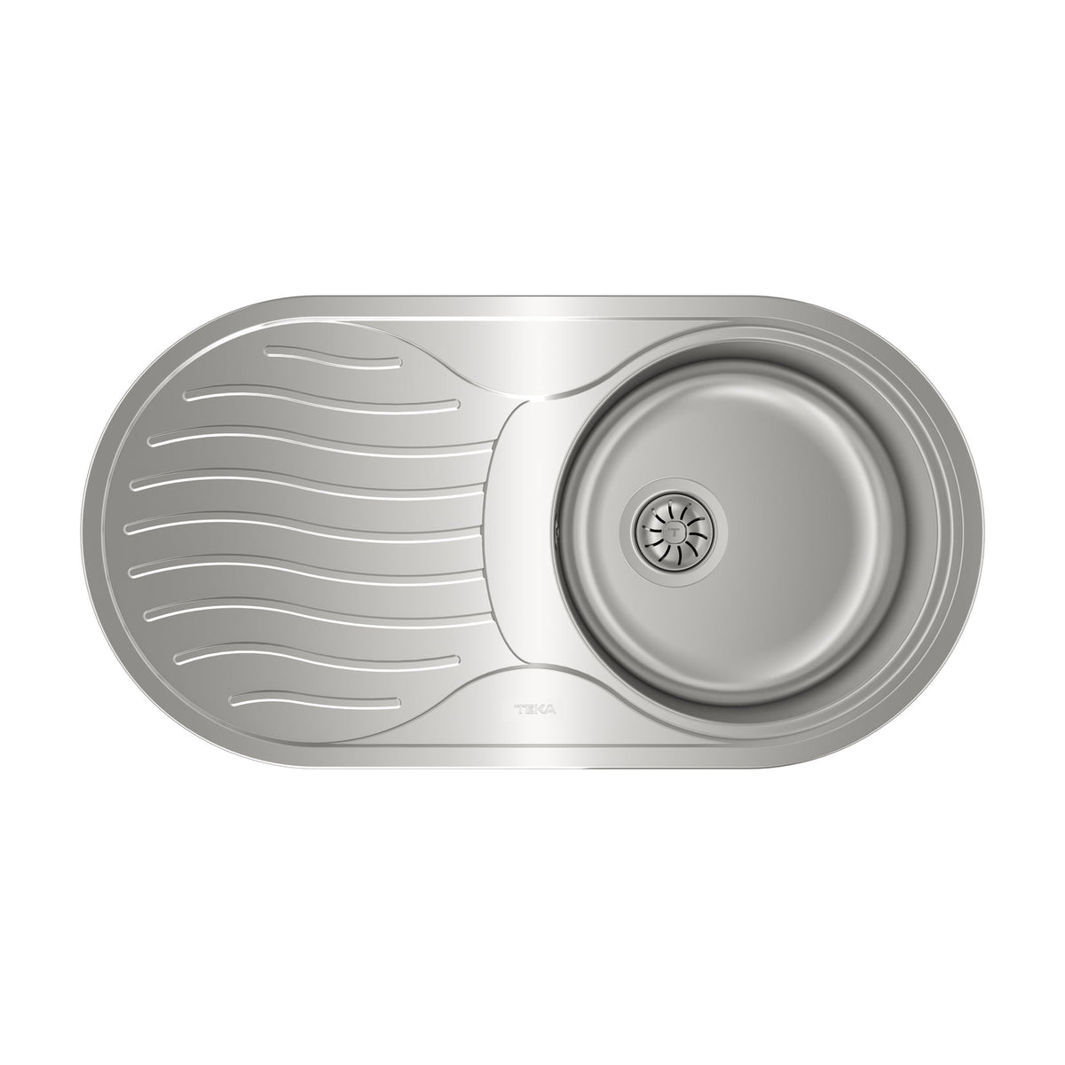 Fregadero Teka DR-80 1C 1E de acero inoxidable con escurridor reversible
