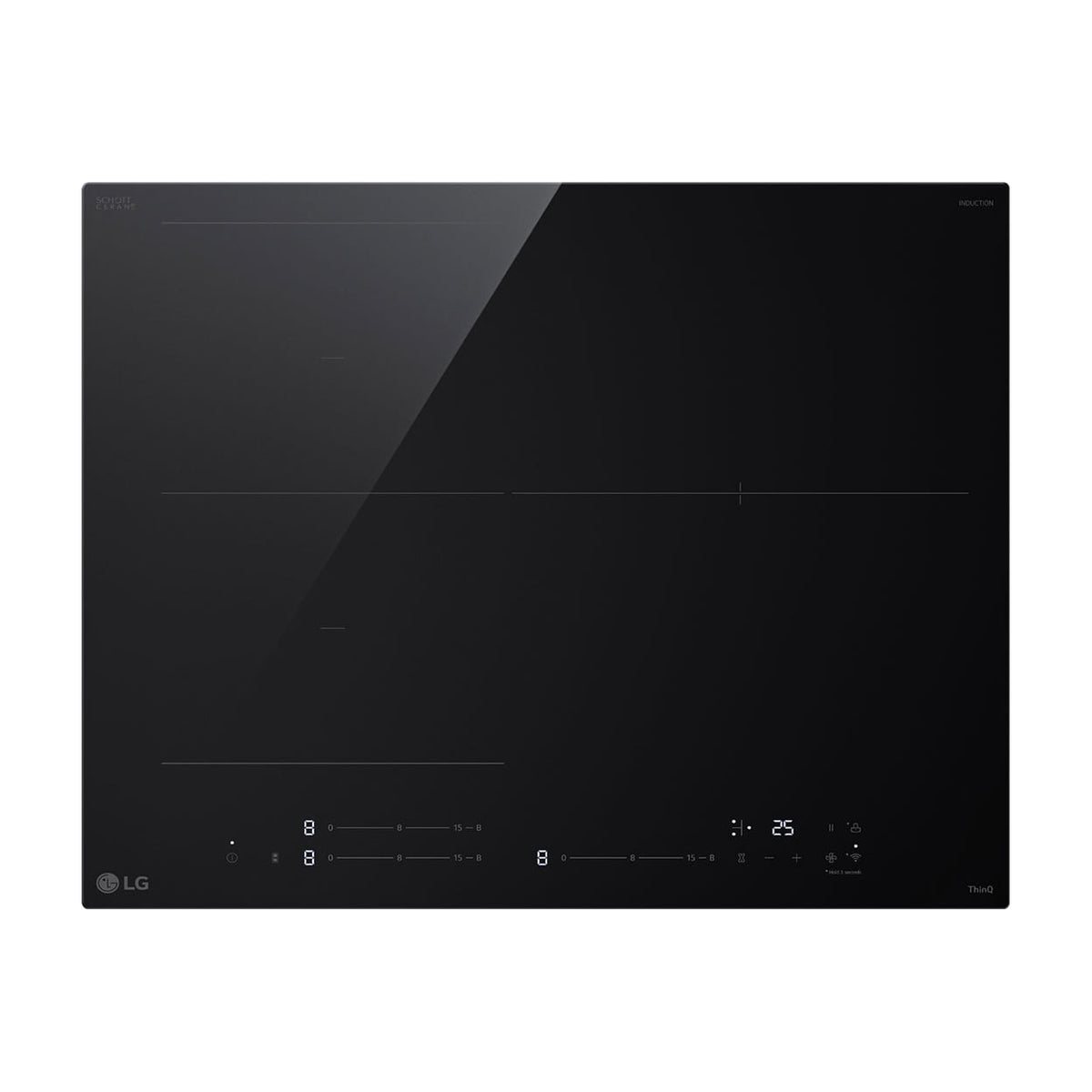 Placa de inducción LG CBIZ2432B, 3 zonas y zona Flex