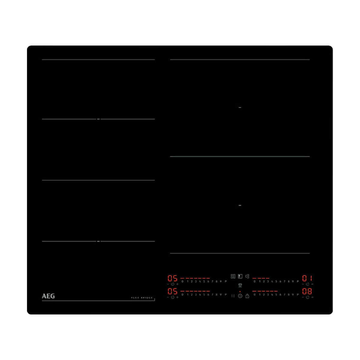 Placa de inducción AEG TI64IG00IB de 4 zonas con FlexiBridge y Hob2Hood