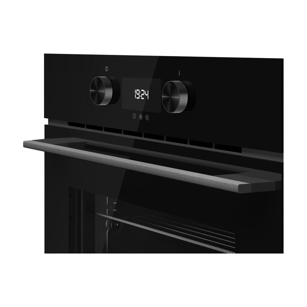 Horno compacto con microondas Teka HLC 8440 C FBK, 40 l, cristal negro