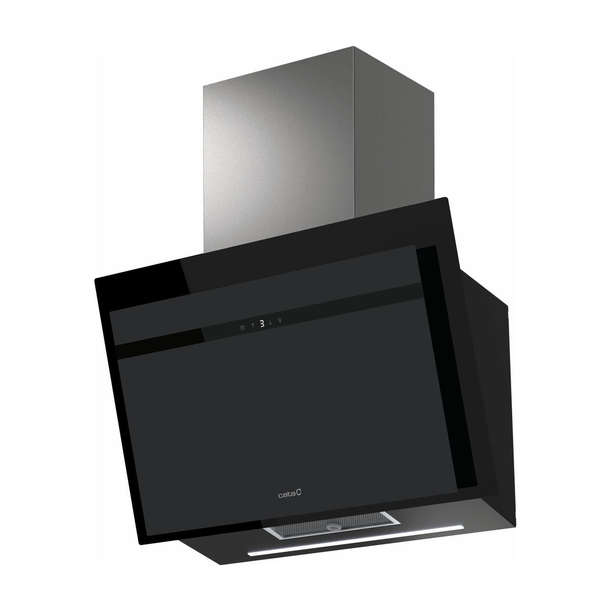 Campana decorativa CATA Thalassa Evo 700 GBK de 70 cm, cristal negro
