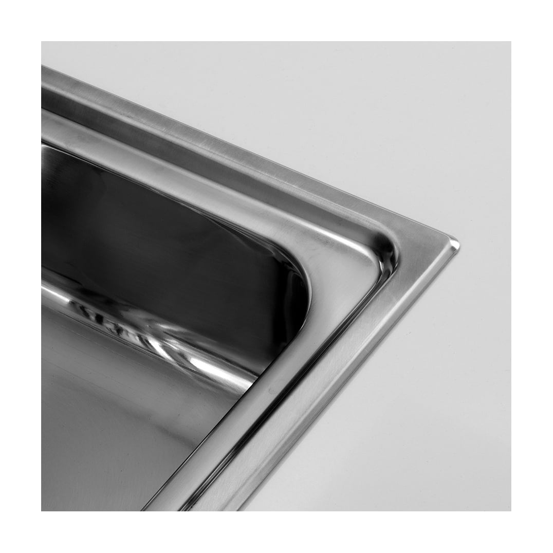 Fregadero CATA CSS-1 de acero inoxidable, una cubeta y 49 x 44 cm