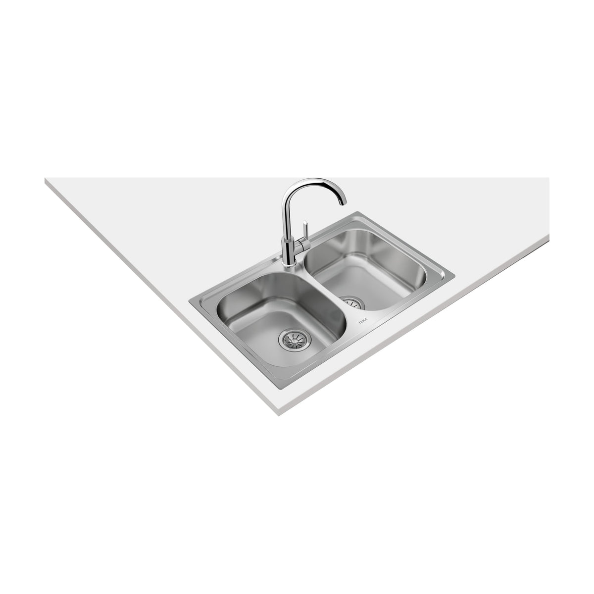 Fregadero Teka Universe 80 T-XP 2C de acero inoxidable, 2 cubetas