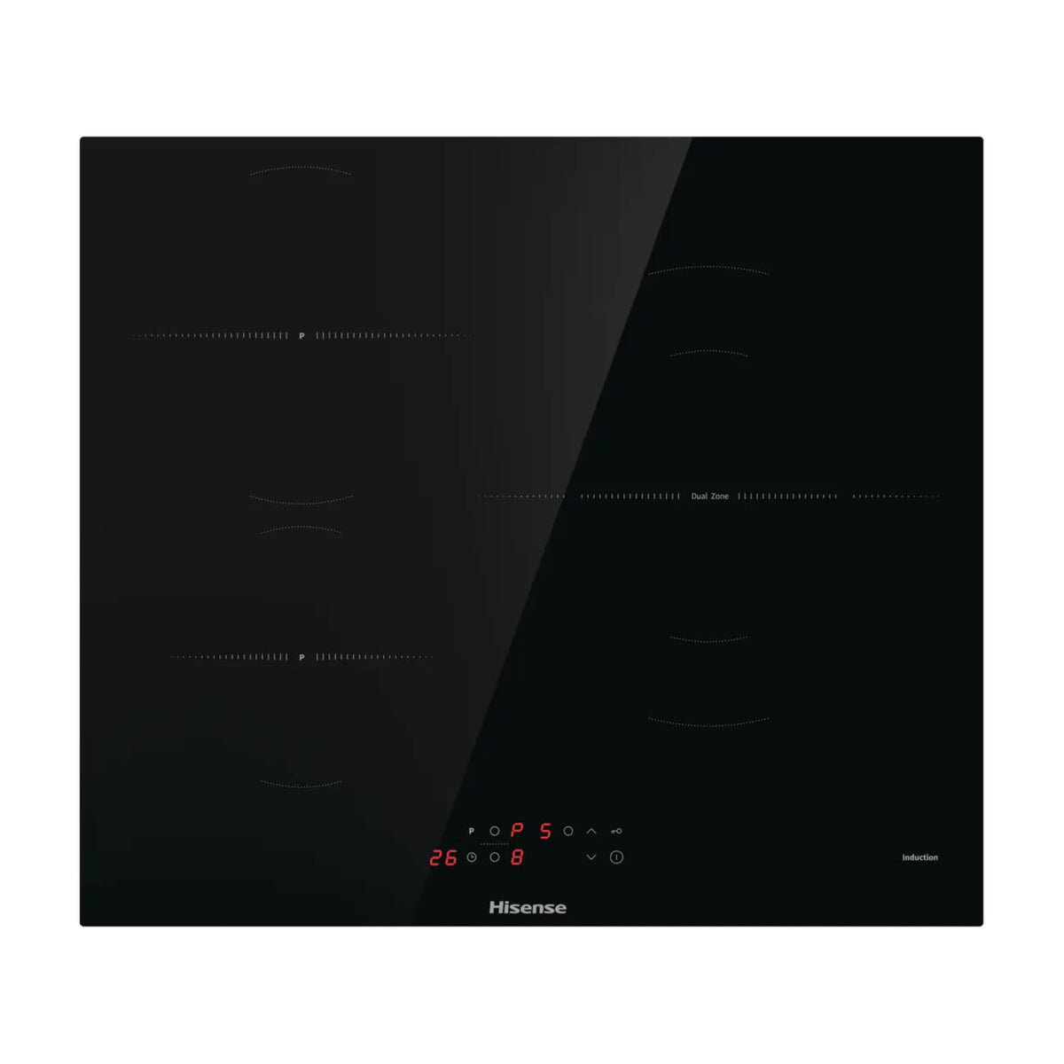 Placa de inducción Hisense HI6311BSCE, 3 zonas y 59 cm
