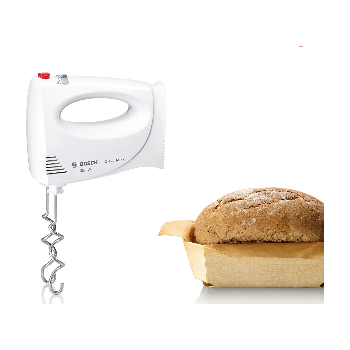 Batidora de varillas Bosch MFQ3030 CleverMixx, 350 W y 4 velocidades más turbo