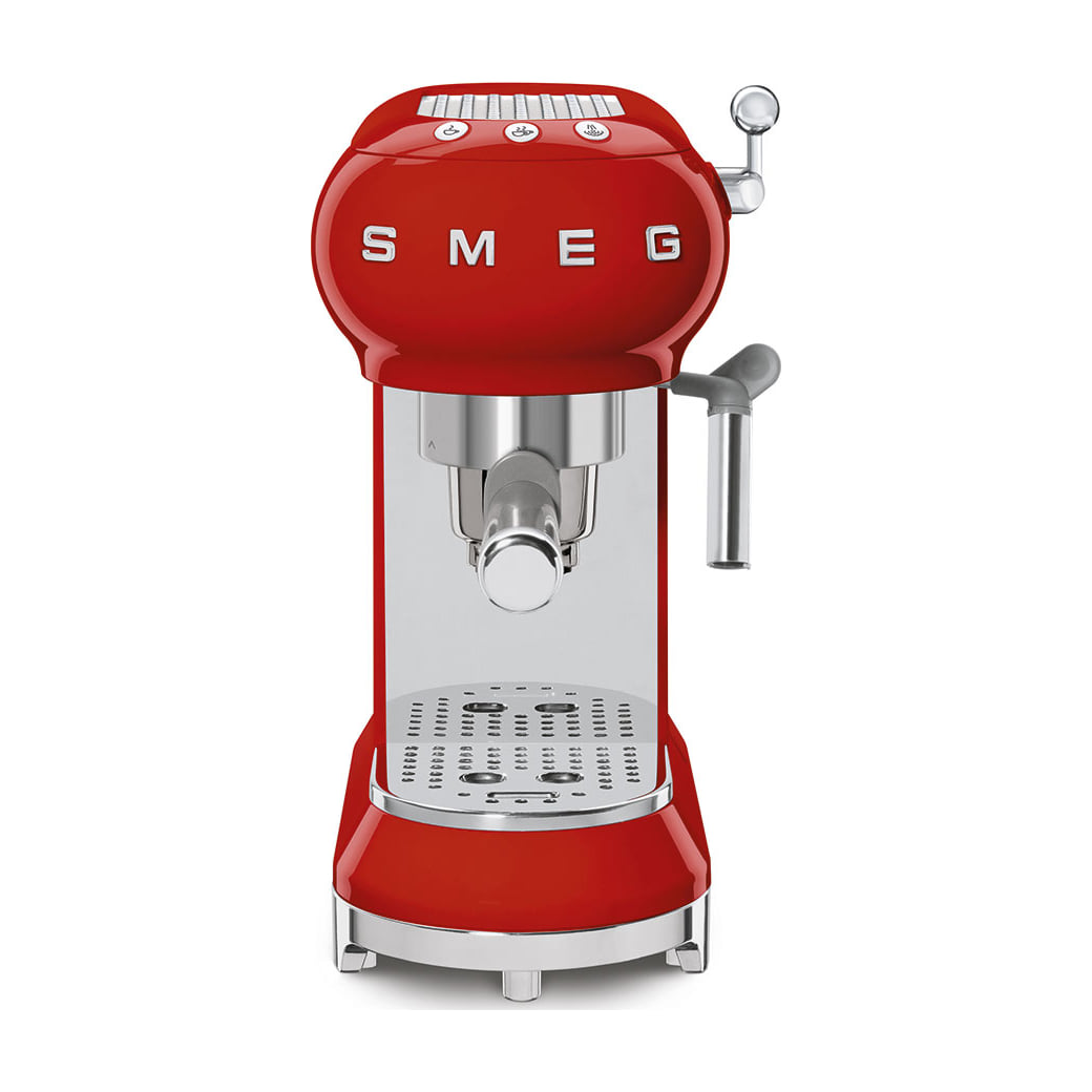 Cafetera espresso Smeg ECF01RDEU roja, 15 bar y 1350 W