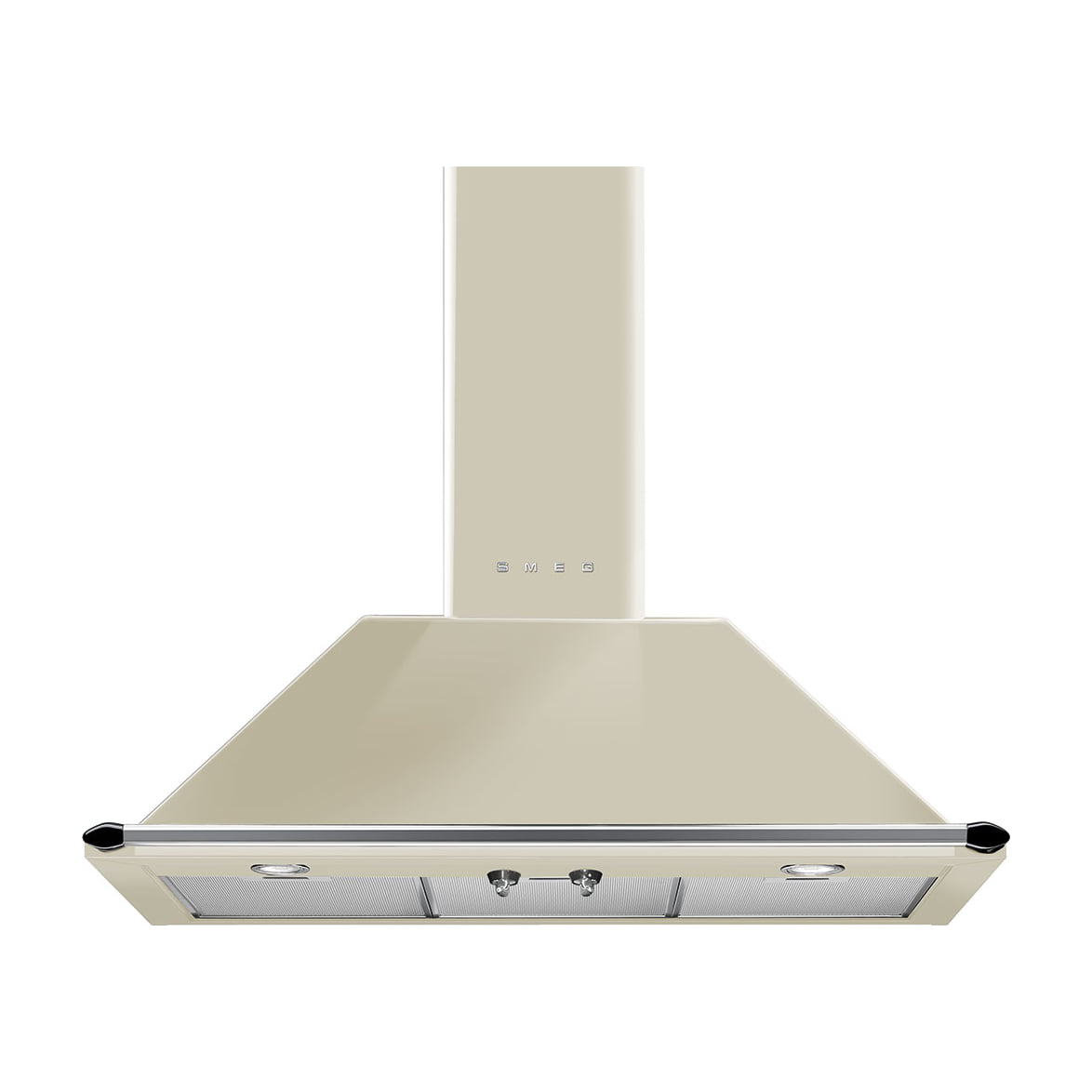 Campana decorativa Smeg KT90PE de 90 cm, crema y LED