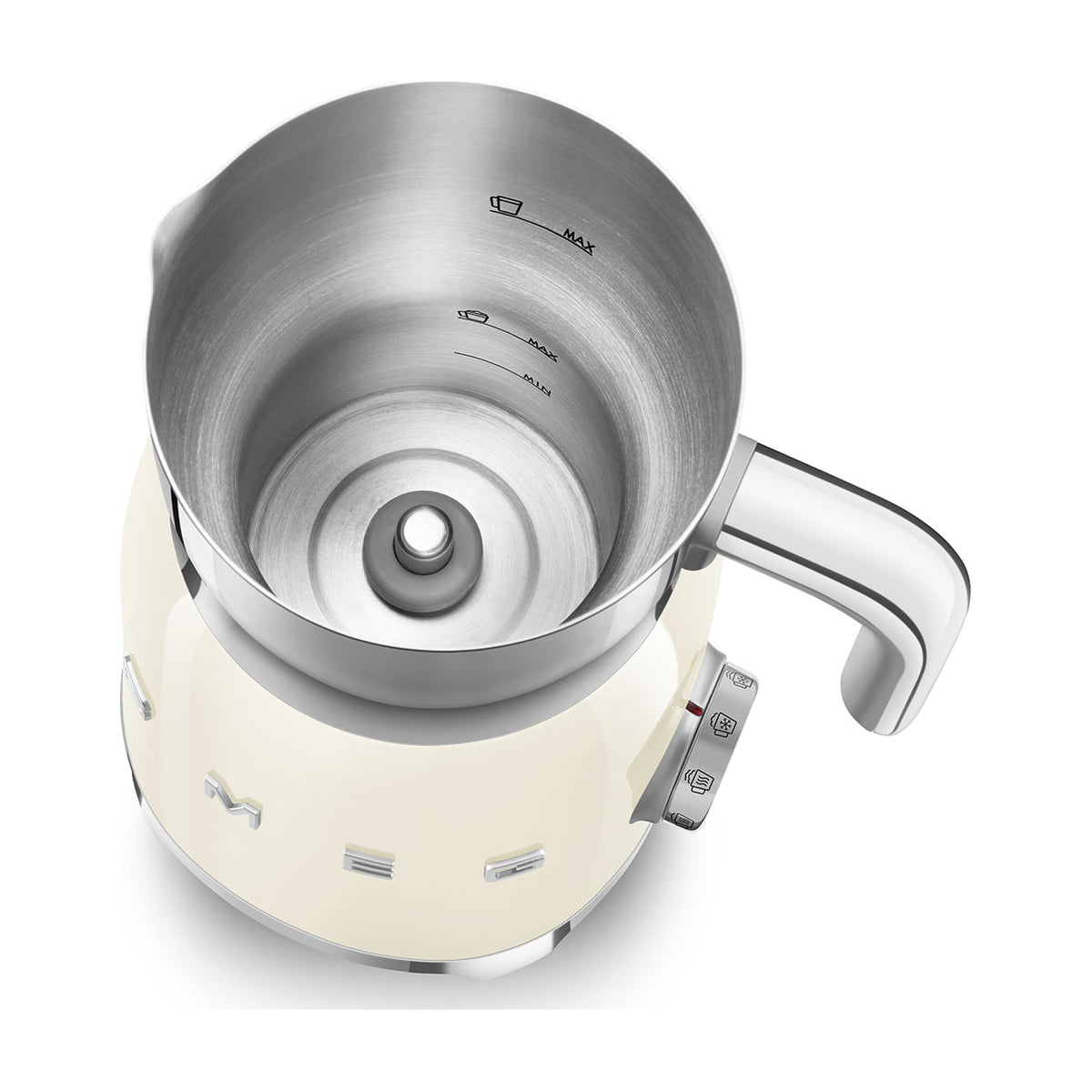 Espumador de leche Smeg MFF11CREU por inducción, 500 W, crema