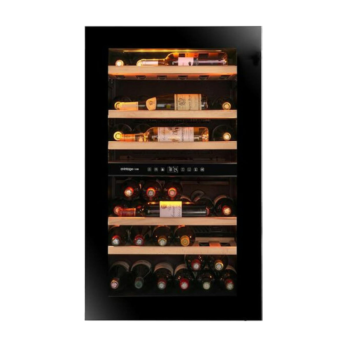 Vinoteca integrable Avintage AVI98PLATINUM de 52 botellas y 2 zonas