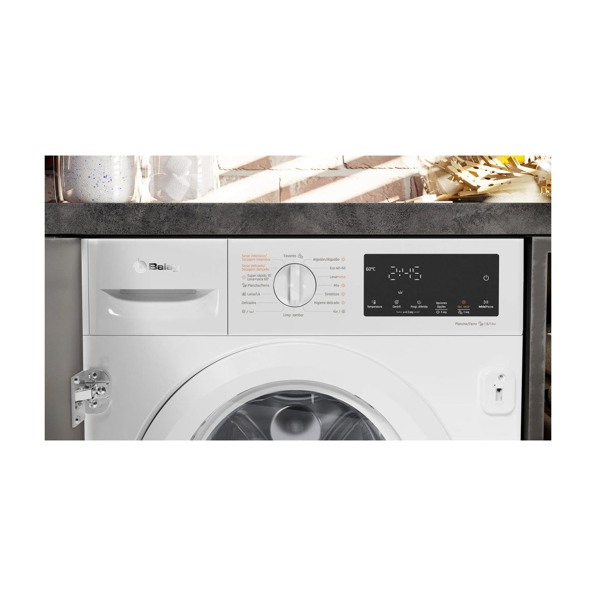 Lavasecadora Balay 3TW887B integrable, 8/5 kg y 1400 rpm