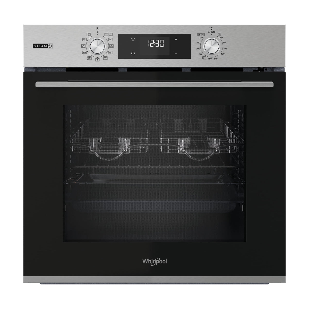 Horno multifunción Whirlpool OMSK58RU1SAX de 71 L con limpieza pirolítica
