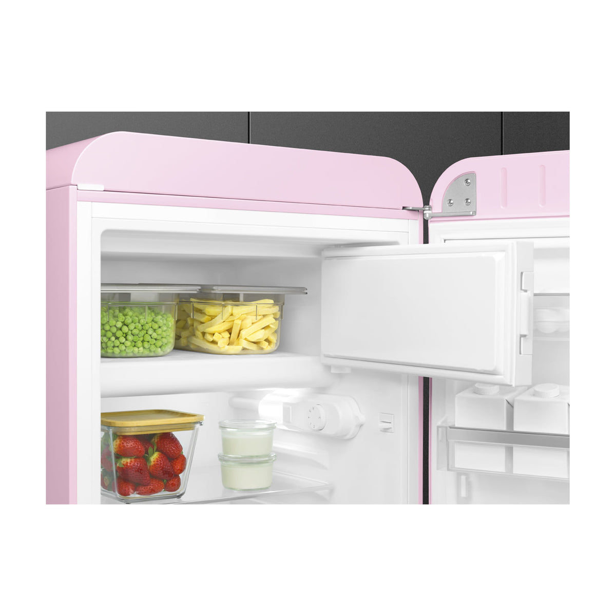 Frigorífico de una puerta Smeg FAB10RPK6 rosa, 122 l y clase D