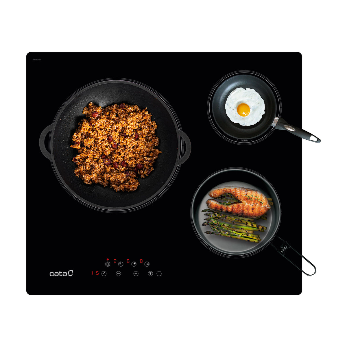 Placa vitrocerámica CATA TT 6003 de 59 cm con 3 zonas