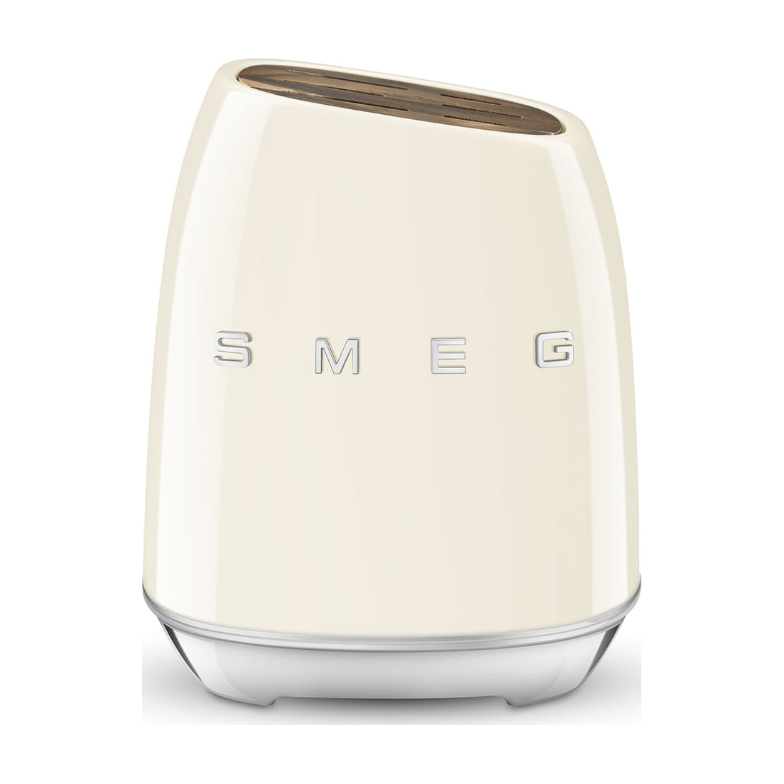 Bloque de cuchillos Smeg KBSF02CR con 6 cuchillos de acero alemán, crema