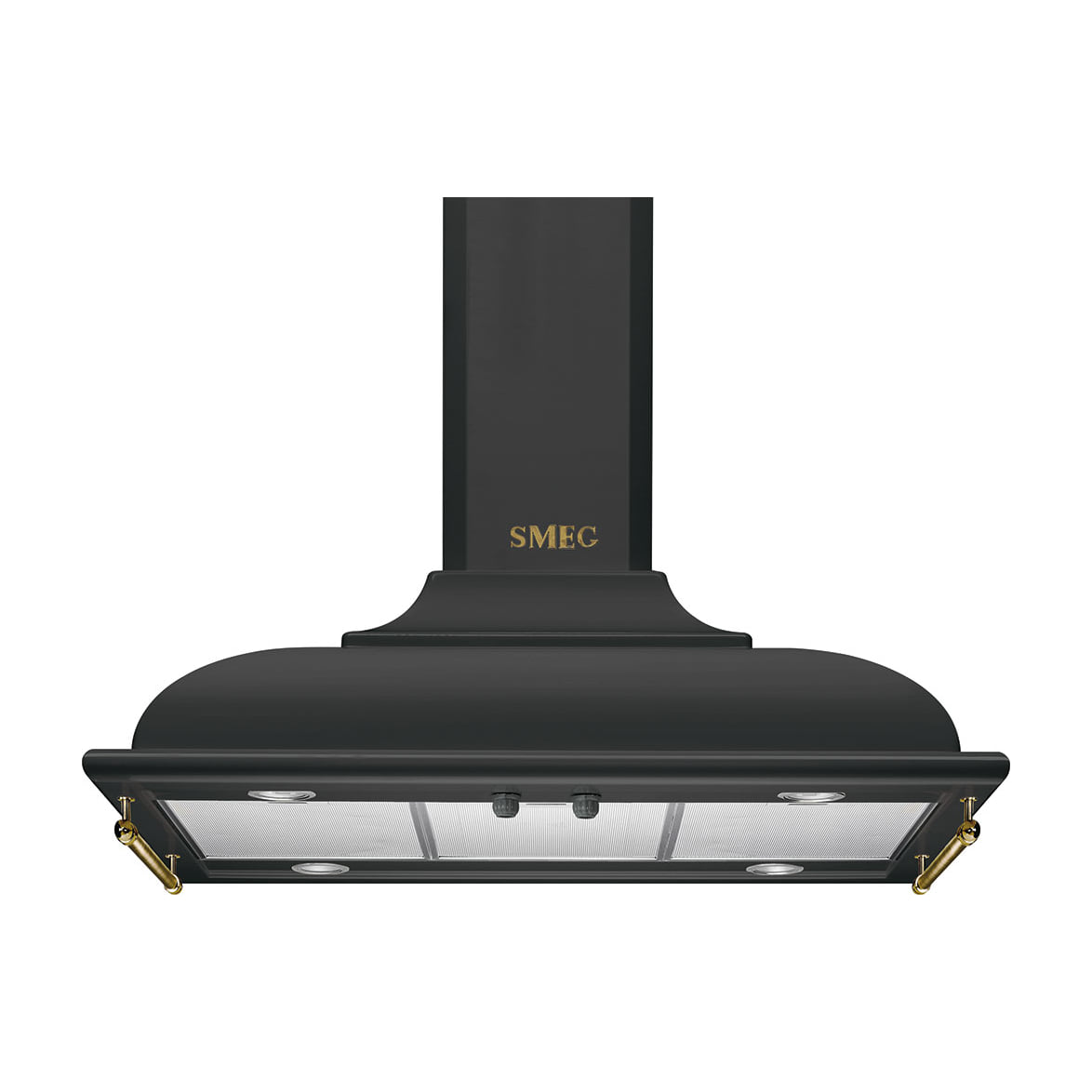 Campana de isla Smeg KCI19AOE, 90 cm, antracita
