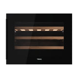 Vinoteca integrable Teka RVI 10024 GBK de 24 botellas, cristal negro