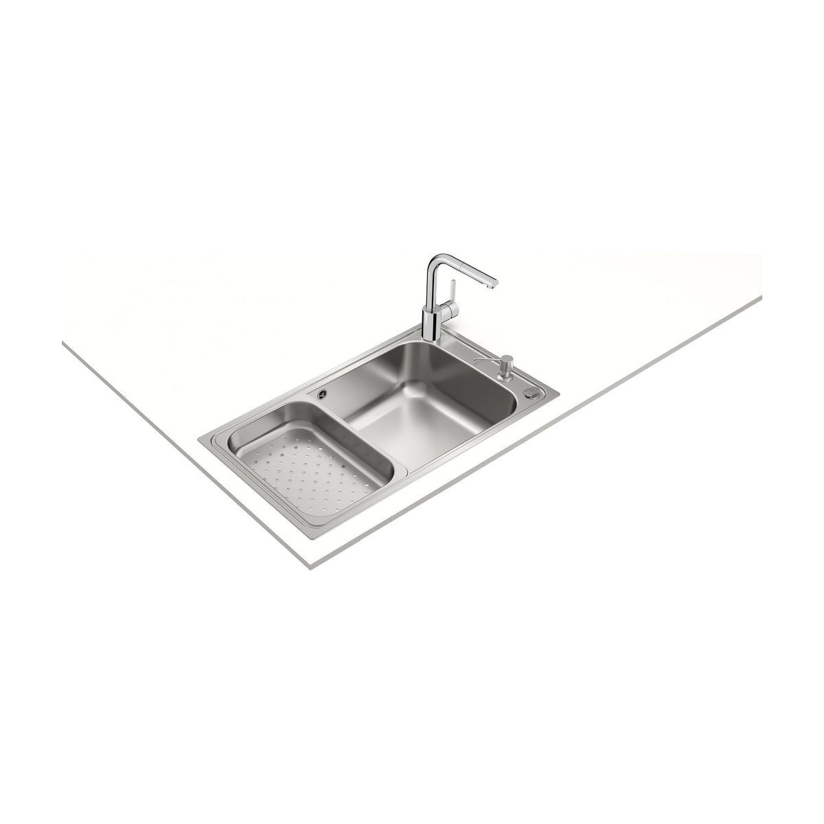 Fregadero Teka Bahia 1C Plus de acero inoxidable, una cubeta, 86 × 50 cm