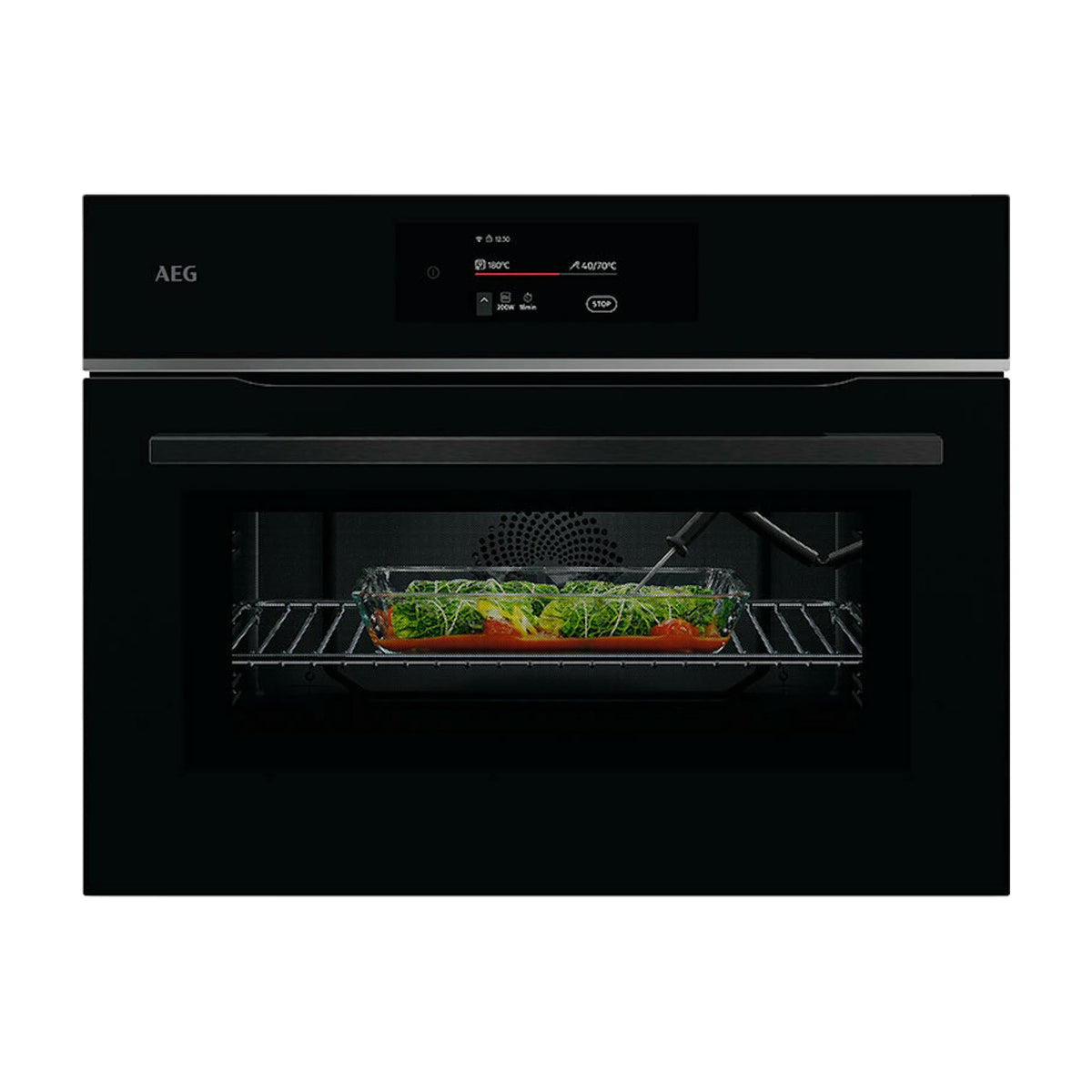 Horno compacto con microondas AEG TK8NK721B, 44 litros y WiFi
