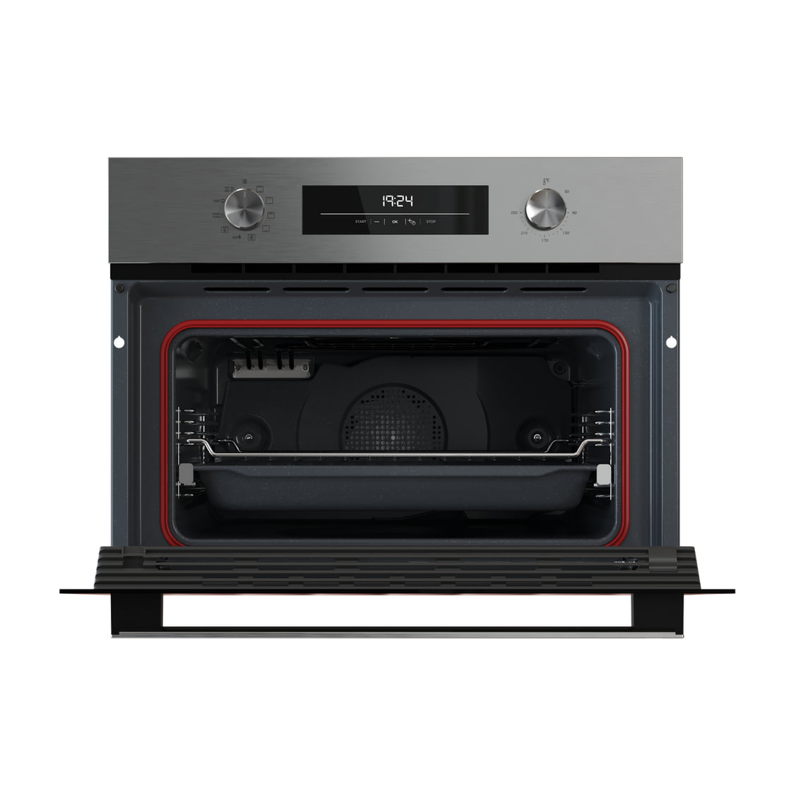 Horno multifunción compacto Teka NEO HSC 6350 Inox, 44 litros e HydroClean