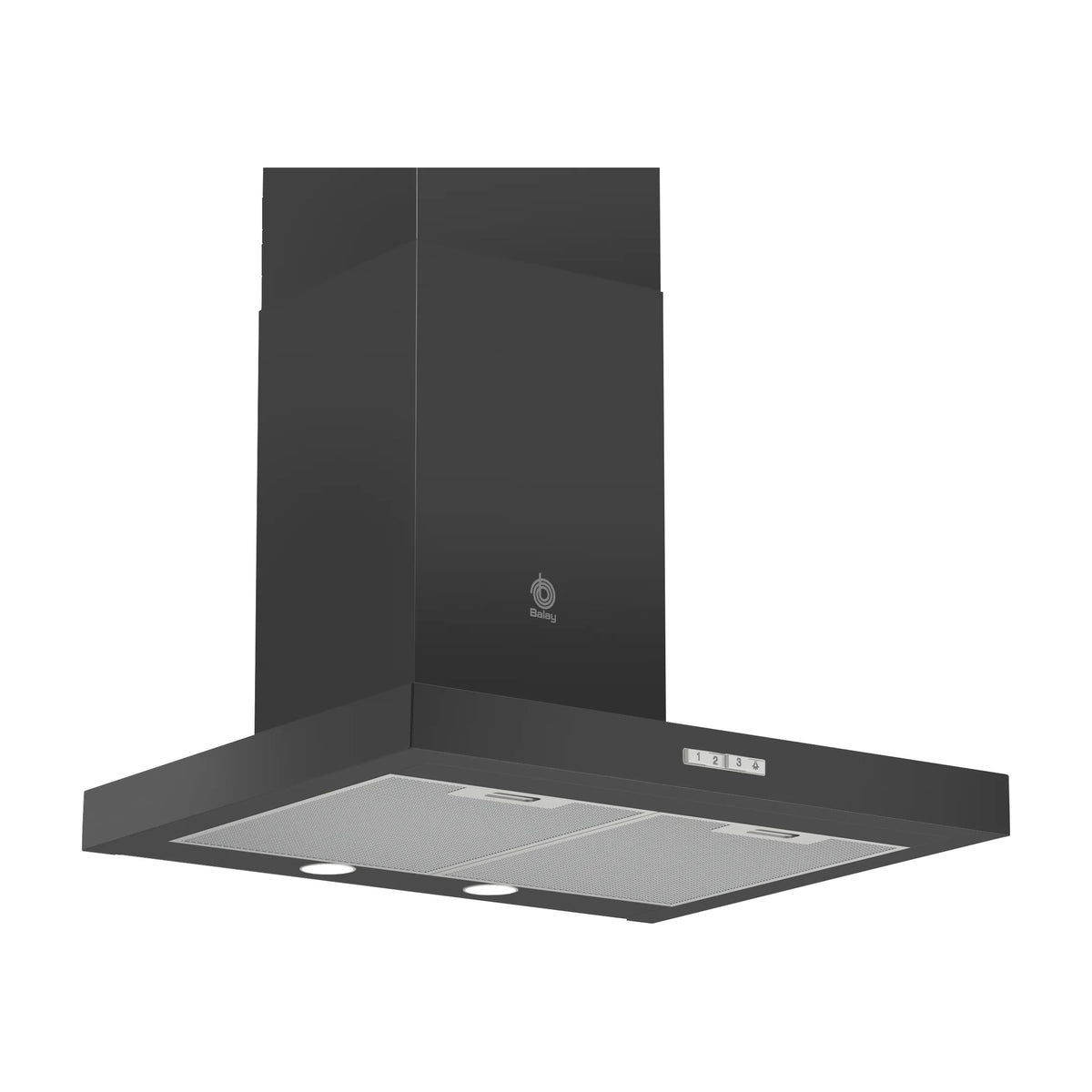 Campana decorativa de pared Balay 3BC065MN de 60 cm, negra, 525 m³/h