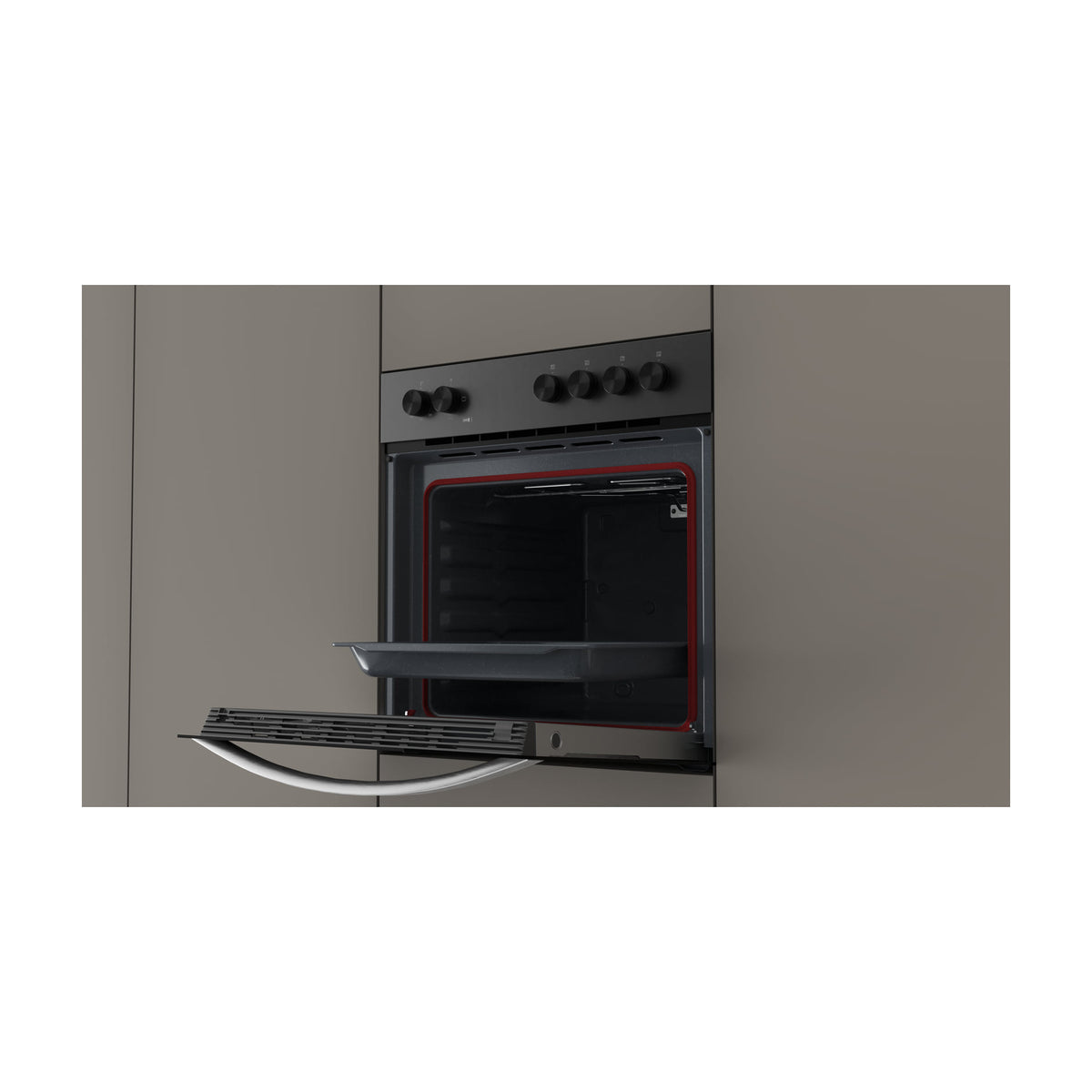 Horno convencional Teka HBE 4900 ME FBK, 72 litros, negro