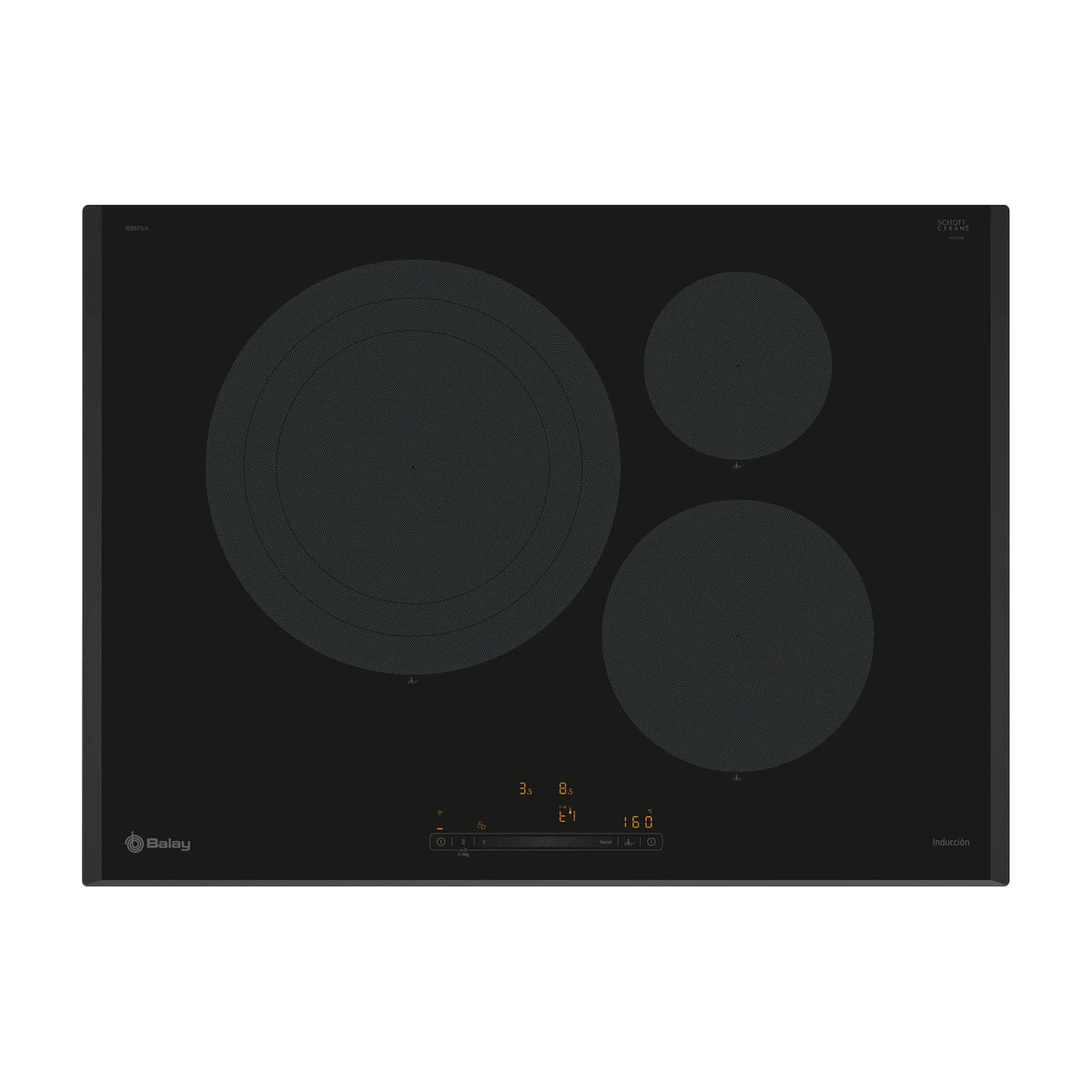 Placa de inducción Balay 3EB977LH de 70 cm con 3 zonas y Home Connect