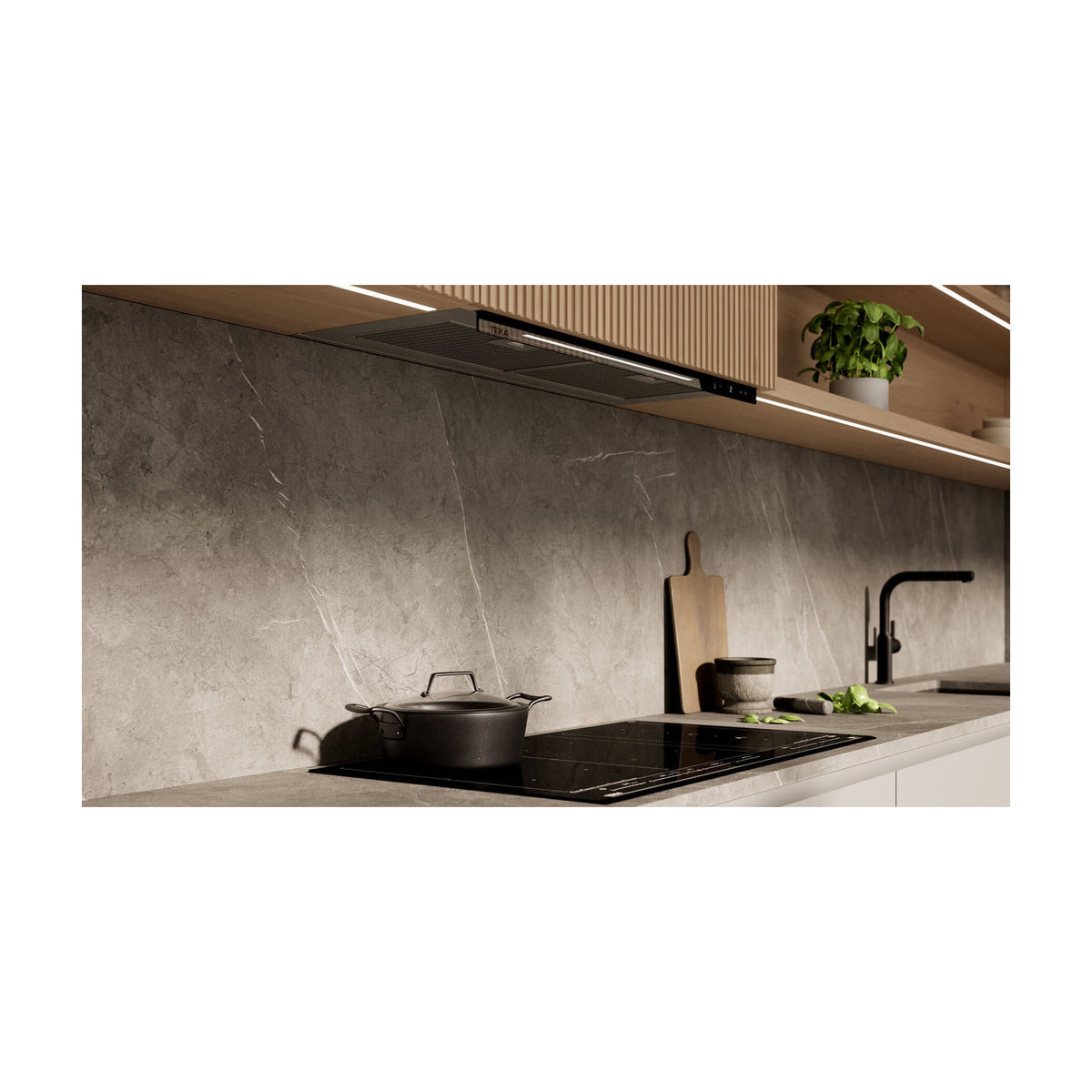 Campana integrable Teka GFI 97350 EOS BK de 90 cm, negra