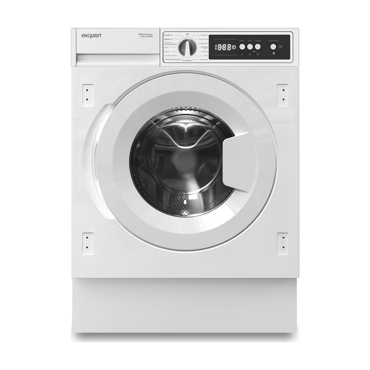 Lavadora integrable Exquisit WMI8120-E-770A Inverter, 8 kg y 1200 rpm